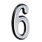  Номер дверной "6" (хром) пластик АЛЛЮР 