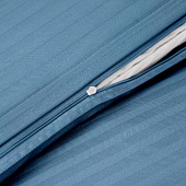 Комплект постельного белья Mariya DeLuxe, евро, сатин-страйп, наволочки 50х70 см, синий Комплект постельного белья Mariya DeLuxe, евро, сатин-страйп, наволочки 50х70 см, синий