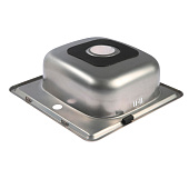  Мойка врезная 48х48х16,5мм 0,6мм с сифоном 4848 АВ Accoona 