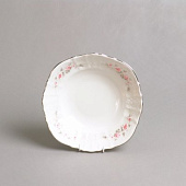  Салатник круглый 23 см Thun Bernadotte, декор "Бледные розы, отводка платина" БТФ0296 