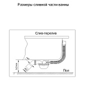  Ванна акриловая Дива 1700х900х630 левая без каркаса Aquatek 