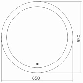 Зеркало с LED подсветкой Перла D650 сенсорный выключатель Зеркало с LED подсветкой Перла D650 сенсорный выключатель
