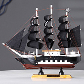  Сувенирная модель корабля «Пиратский. Аризона», 24?6?22 см, чёрные паруса 4415139 