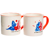  Кружка Я ТЕБЯ ЛЮБЛЮ, 300мл, МИКС 2 ДЕКОРА, NEW BONE CHINA 223-08018 