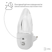  Ночник Кристалл LED датчик освещ 220В RGB белый /ЭРА 