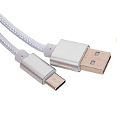  Кабель Energy ET-01 USB/Type-C, серебро 006372 