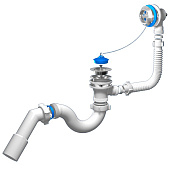 Сифон для ванны Ани с вып и перелив 1 1/2" 40/50 Е 151 Сифон для ванны Ани с вып и перелив 1 1/2" 40/50 Е 151