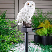  Фонарь садовый Сова 44/15см на солнечной батарее, теплый белый арт.10123-2014 Код272173 