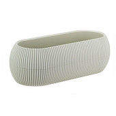 Кашпо "Пиканто" 280х115мм 1,3л овал. Белый ротанг М3210 Кашпо "Пиканто" 280х115мм 1,3л овал. Белый ротанг М3210