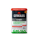  Клей для плитки, керамогранита Суперполимер PLUS PRO GM-145 C1Т (25кг) /Геркулес 