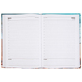  Ежедневник А5 128л Lite Лазурное море, линия, твердая обложка, недатированный, DNBL-SEA 