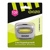 Фонарь налобный 2Вт COB 3хAAA (не в компл.) 3 режима серый ФАZА 5044821 Фонарь налобный 2Вт COB 3хAAA (не в компл.) 3 режима серый ФАZА 5044821