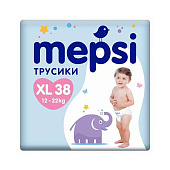 Подгузники-трусики Mepsi Детские размер XL (12-22кг) 38шт Арт.0064 (ф4) Подгузники-трусики Mepsi Детские размер XL (12-22кг) 38шт Арт.0064 (ф4)