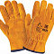 Перчатки спилковые без подкладки, р.10,5, 13класс, ДРАЙВЕР 0220, резинка для удерживания 