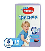  Подгузники-трусики Huggies Литтл Вокерс 5 для мальч (13-17кг) 15 шт 