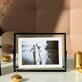 Фоторамка 10х15 металл Лофт Строгие линии чёрная 157х21х1 9910754 Фоторамка 10х15 металл Лофт Строгие линии чёрная 157х21х1 9910754