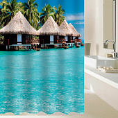  Штора для ванной Райский остров 180x200 (ШхВ) 02-14 Brimix 