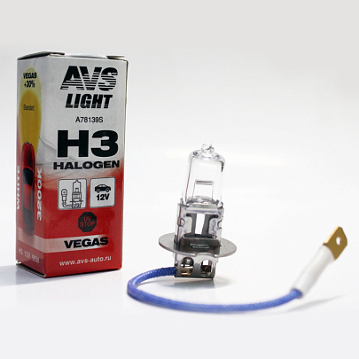  Автолампа галогенная AVS Vegas H3.12V.55W.1шт. 