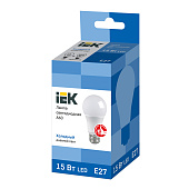  Лампа LED 15Вт Е27, груша, 6500К холодный IEK 