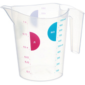  Кувшин мерный 1,0л Прозрачный М1206 
