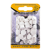 Заглушки декорат. 8мм белые (35 шт) "Element"