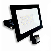 Прожектор LED 20Вт IP65 датчик движ холодн свет черн /LEEK