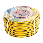 Шланг поливочный Гидроагрегат Д=3/4 20м, желт/черн с фитинг   Шланг поливочный Гидроагрегат Д=3/4 20м, желт/черн с фитинг