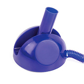  Ручка шариковая настольная Brauberg Стенд-Пен, синяя, пружинка, корпус синий, 0,5 мм, 140195 