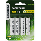  Батарейка АА Alkaline LR06, 4шт GENERICA 