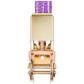  Стяжка крепления груза  1,0т  6,0м SKYWAY STAFF 25мм фиолетовый храповый механизм без крюков полиэстер 1шт 