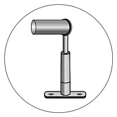  Крепление трубы к стене регулир.торцевое хром "Ele 