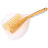  Набор для уборки: щётка + совок, пластик, молочный бамбук VETTA  445-404 