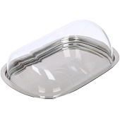 Масленка металлическая с акриловой крышкой, 16x5,5x12см 844-059 Масленка металлическая с акриловой крышкой, 16x5,5x12см 844-059