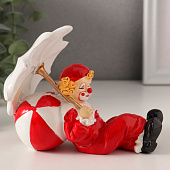 Сувенир полистоун "Клоун с зонтом и мячиком" бело-красный 11,5х7,5х9 см 10740293 Сувенир полистоун "Клоун с зонтом и мячиком" бело-красный 11,5х7,5х9 см 10740293