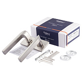 Ручка дверная Нора-М квадрат 131К SLIM, матовый никель Ручка дверная Нора-М квадрат 131К SLIM, матовый никель