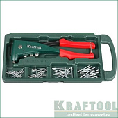  Заклепочник, KRAFTOOL "NX-5" 31173-H6, усиленный литой к d=2,4-4,8 мм - Al и сталь, d=2,4-4,0 - нерж сталь, в боксе, с набором заклепок 