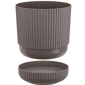 Кашпо "Вельвет" D180мм 3,6л Французский серый с/п (10) М3182 Кашпо "Вельвет" D180мм 3,6л Французский серый с/п (10) М3182