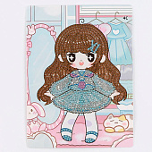 Алмазная вышивка с частичным заполнением "Мао", 13,7х18,3 см, картон, 10084387 Алмазная вышивка с частичным заполнением "Мао", 13,7х18,3 см, картон, 10084387