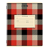 Тетрадь 24л. BRAUBERG клетка, обложка картон, CLASSIC TEXTURE, 107306