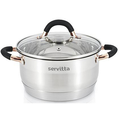  Кастрюля Servitta Nero rosa 3,3 л Sr0123 