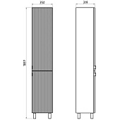  Пенал Дора 35 серый 