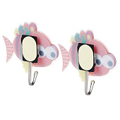 Крючки самоклеящиеся, на блистере, 2 шт., ПВХ, металл, 3D, 4 дизайна ВЕСЕЛЫЙ РОДЖЕР 440-343 Крючки самоклеящиеся, на блистере, 2 шт., ПВХ, металл, 3D, 4 дизайна ВЕСЕЛЫЙ РОДЖЕР 440-343