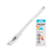 Ручка гелевая белая Mazari Irbis, 0,8 мм, корпус пластиковый, M-5551-80 Ручка гелевая белая Mazari Irbis, 0,8 мм, корпус пластиковый, M-5551-80