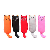 Игрушка WOGY для животных мягкая Котик 16х5х3.5 см с кошачьей мятой, микс, арт. 10922-2851 Код 268552