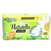  Гигиенические прокладки  NATURELLA Ultra ароматиз Camomile Normal Plus Single 18шт ПрКор 