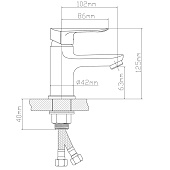  Смеситель для раковины картридж из латуни 35мм B8274-1J РМС 