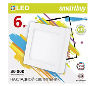 Светильник настен-потол накладной LED SDL 6Вт 6500К квадрат белый (110х28) /Smartbuy Светильник настен-потол накладной LED SDL 6Вт 6500К квадрат белый (110х28) /Smartbuy
