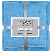  Комплект полотенец НВ Смарт м9811_01 35х75 + 70х140 син 