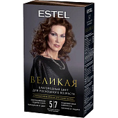 Краска для волос ESTEL ВЕЛИКАЯ 5/7 светлый шатен коричневый Арт.EV5/7 Краска для волос ESTEL ВЕЛИКАЯ 5/7 светлый шатен коричневый Арт.EV5/7
