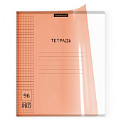  Тетрадь 96л клетка ErichKrause Классика CoverPrо Neon, оранжевый, А5+, пластик. обл. 56401 